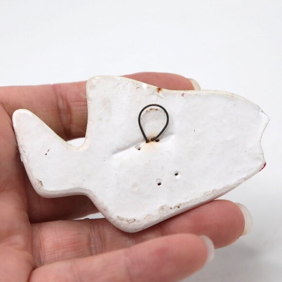 Vintage Miller Studio Chalkware Fish Iridescent Kitschy Big Lips Lashes x 3 MCM - Picture 4 of 12